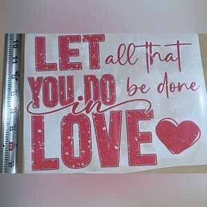 Inspirational Red and White DTF transfer